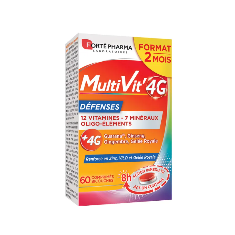 Forte Pharma Pack Multivit 4G Défenses 30 comprimés+ 30 gratuits